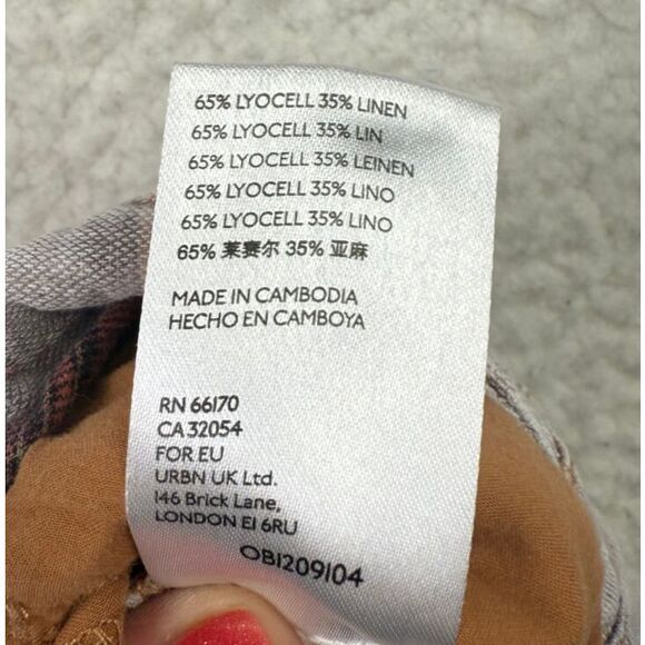 Anthropologie Womens Tamarind Giraffe Print Linen Lyocell Pleated Joggers Size 4 - Picture 8 of 8